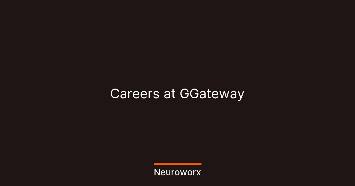 Careers at GGateway